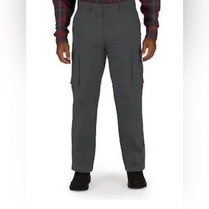 Smiths Workwear Fleece Lined Stretch Cargo Pants 34-32 Gray Thick Pockets Cargo